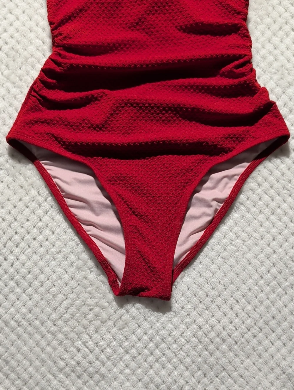 Cupshe Sultry Scarlet Tummy Control One Piece Swimsuit